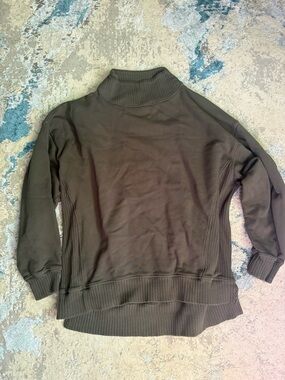 aerie Olive Green Mock Neck Sweatshirt